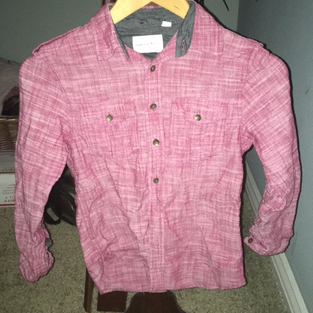 Burgundy button up